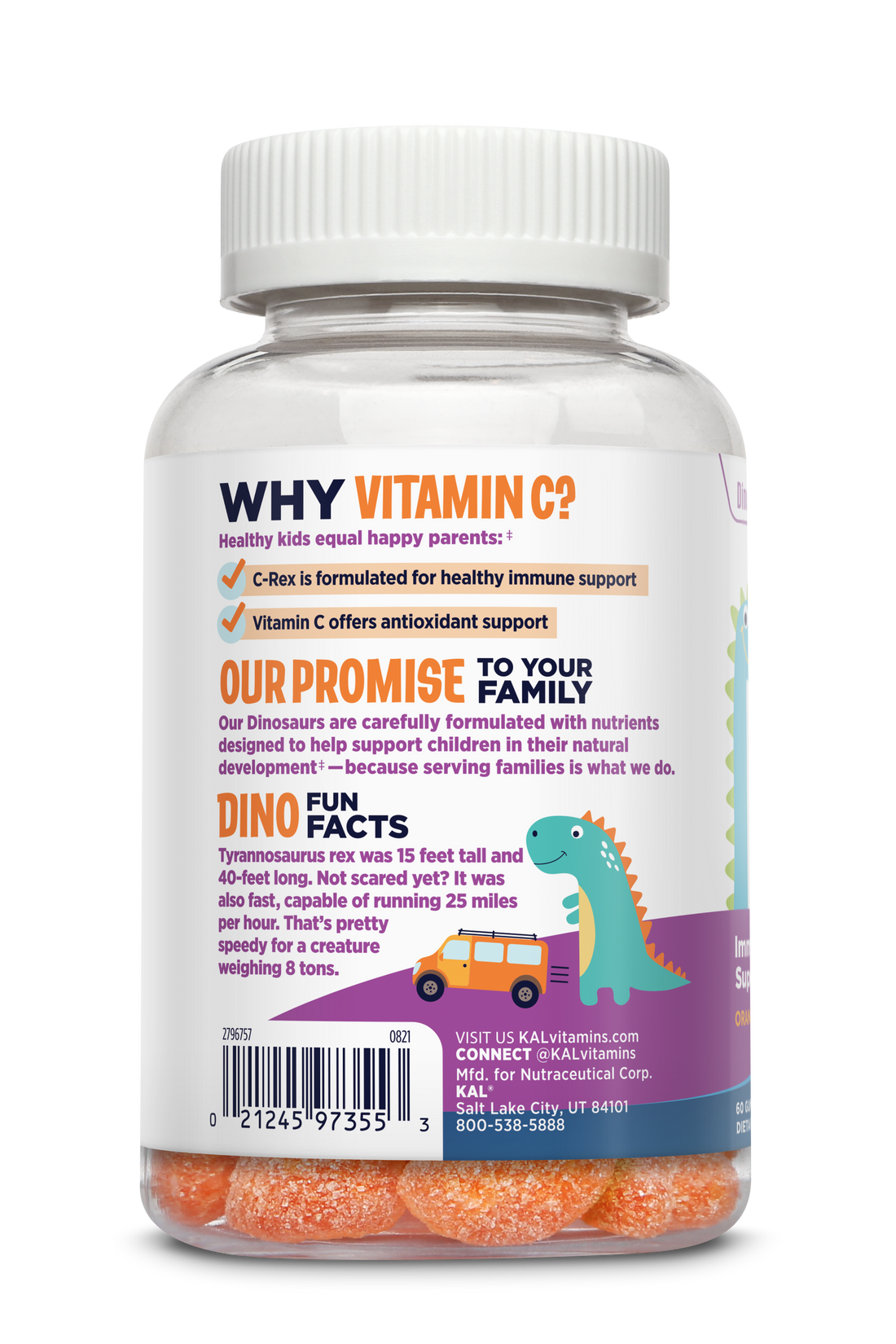 Kids Vitamin C-Rex Gummies 60 Count