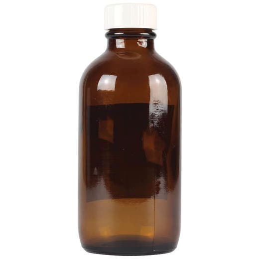 Empty Amber Glass Bottle 4oz.