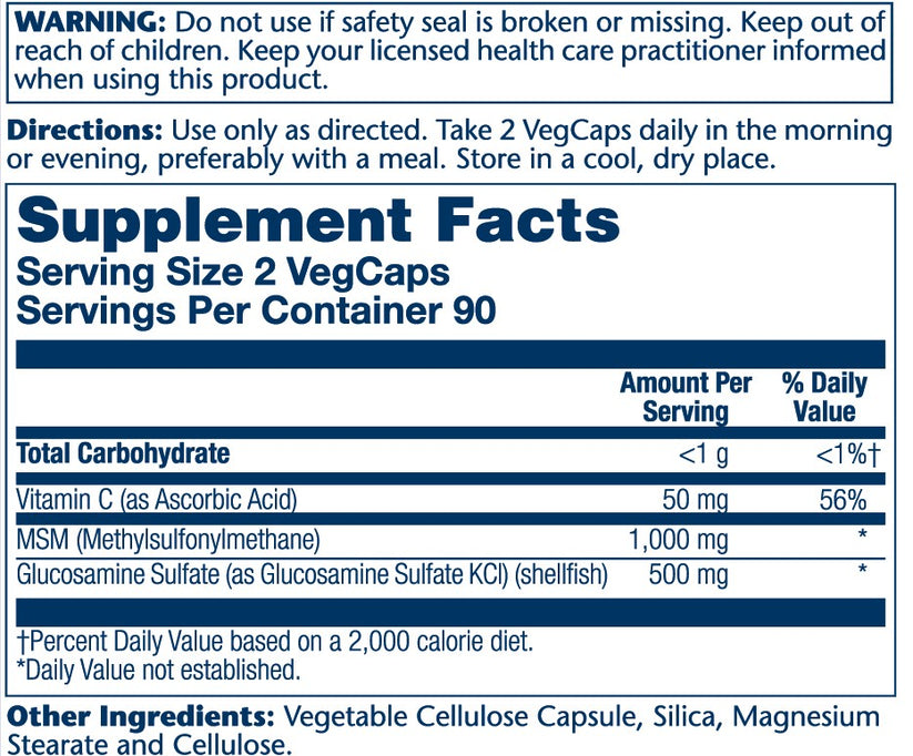 MSM & Glucosamine 180 Count