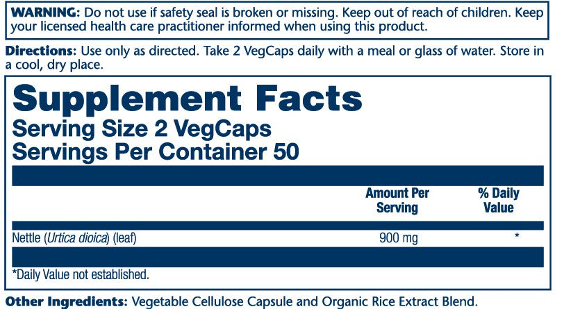 Nettle Leaf 900mg 100 Count