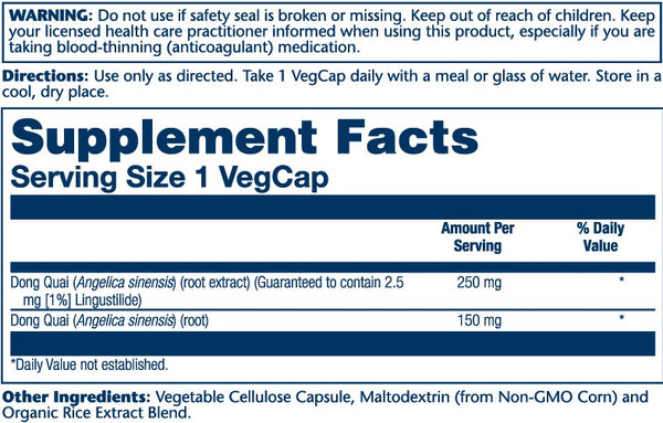 Dong Quai Extract 60 Count