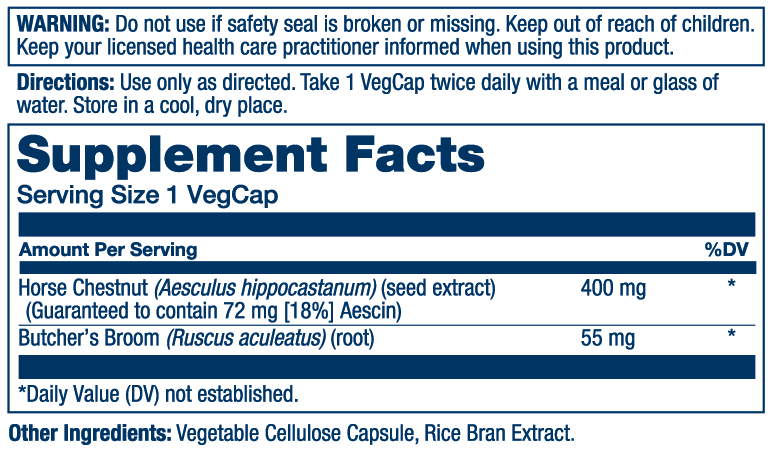 Horse Chestnut Extract 400mg 60 Count