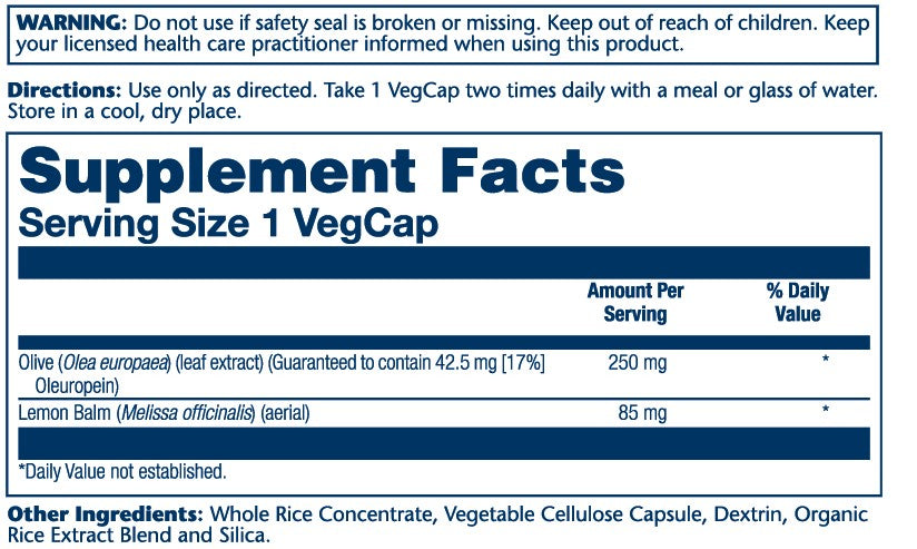 Olive Leaf Extract 250mg 60 Count