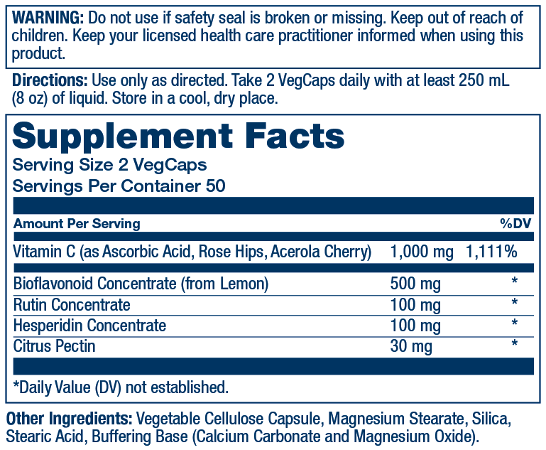 Buffered Super Bio Vitamin C 1000mg 100 Count