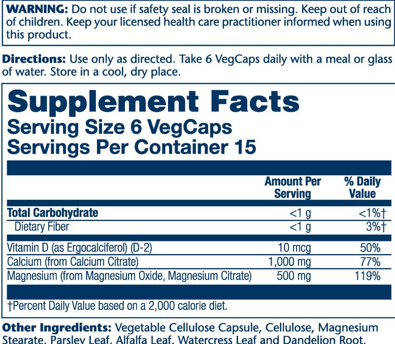 Cal-Mag Citrate W/Vitamin D2 90 Count