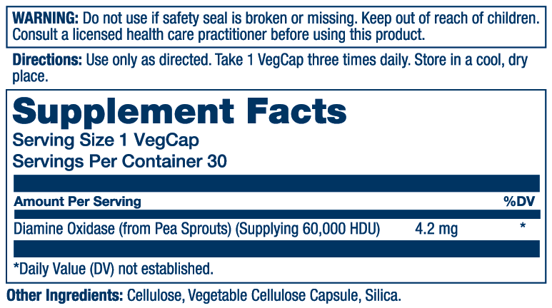 DAO Enzyme 4.2mg 30 Count