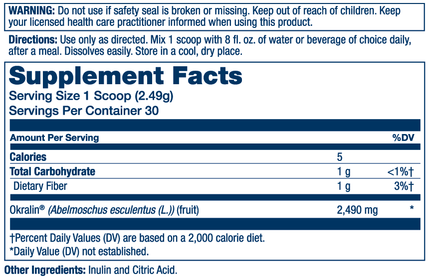 Okra Fiber Powder 2.63oz.