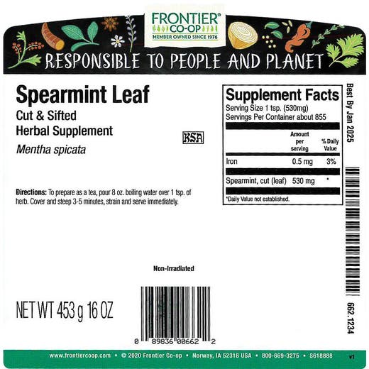 Spearmint Leaf Cut (Bulk)
