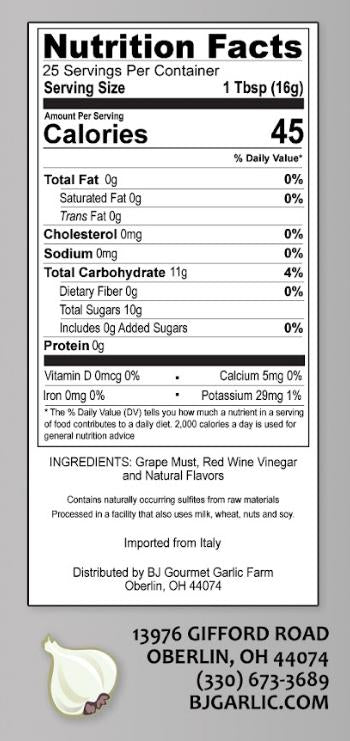 Black Garlic Balsamic Vinegar 12.68oz.