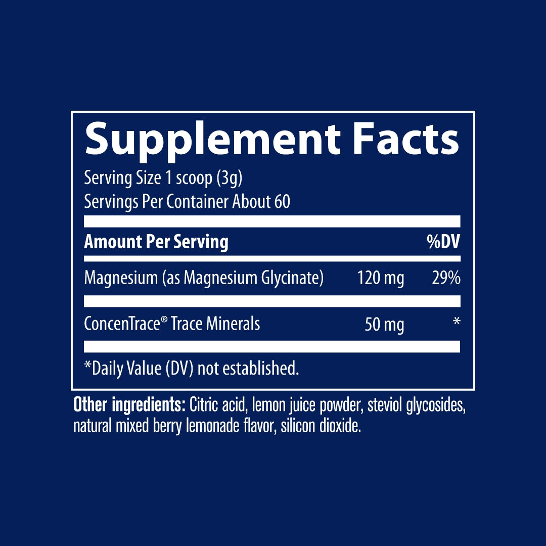 Magnesium Glycinate Powder Mixed Berry Lemonade