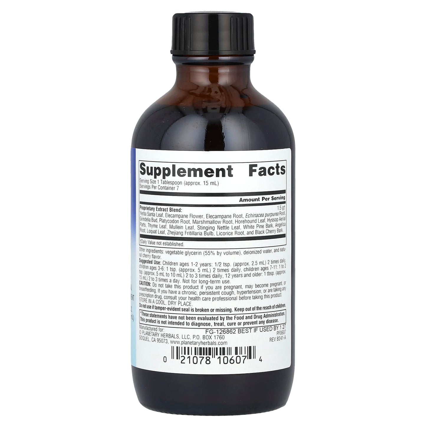 Dr Tierras Wild Cherry Bark Syrup For Kids 4oz.