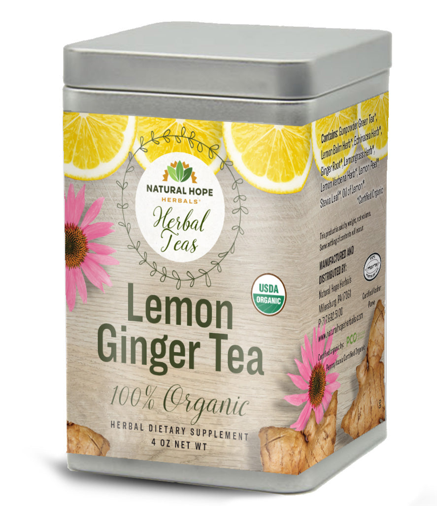Lemon Ginger Tea Organic 4oz.