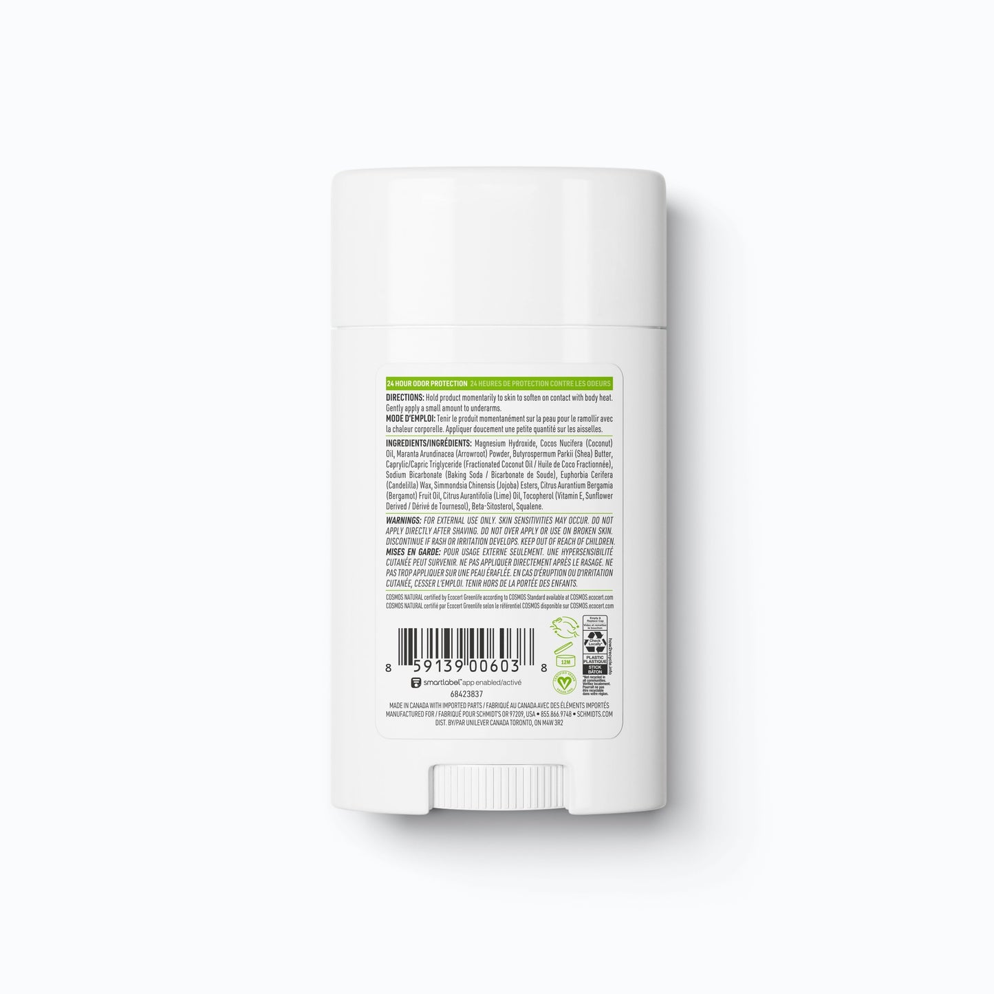 Deodorant Stick Bergamot + Lime