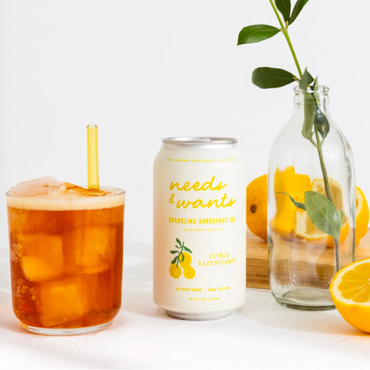 Needs & Wants Sparkling Tea Citrus Elderflower 10.5oz. 1 Count