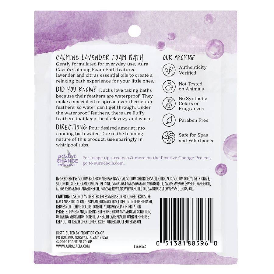 Aura Cacia Calming Lavender Kids Foam Bath 2.5 oz.
