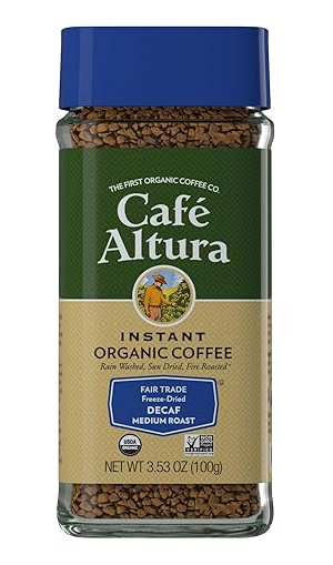 Organic Instant Decaf Coffee Freeze Dried