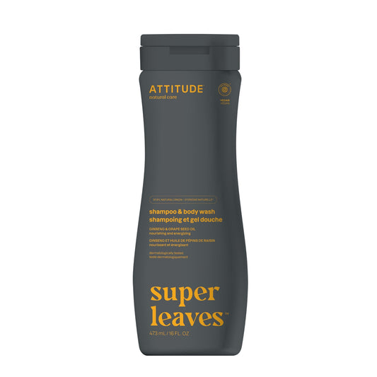 Men's Shampoo & Body Wash Ginseng & Grapeseed Oil 16oz.