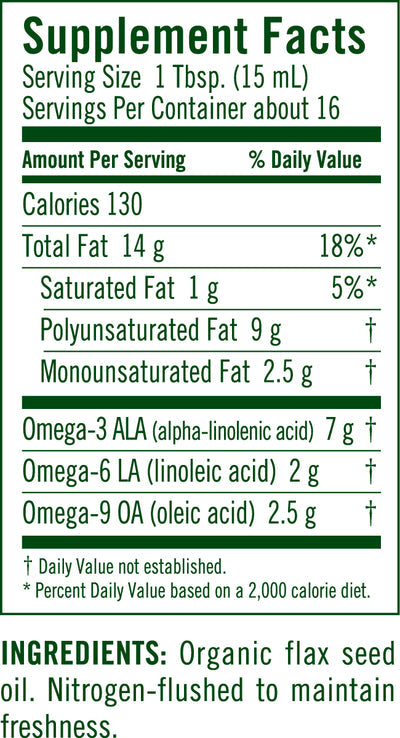 Flax Seed Oil 8oz.