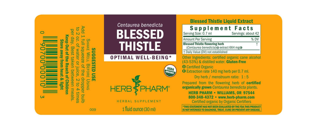 Blessed Thistle Extract Tincture 1oz.