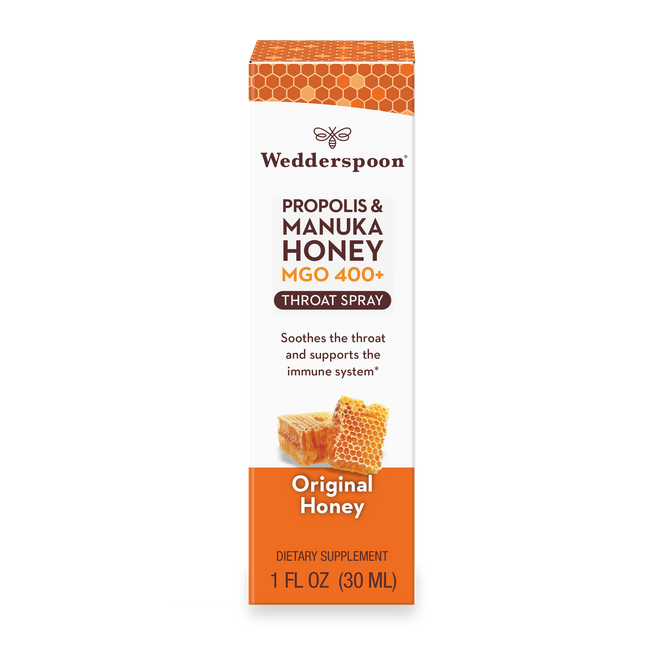 Manuka Honey MGO 400+ & Propolis Throat Spray 1oz.