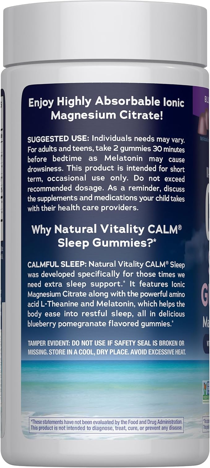 Calm Sleep Gummies Blueberry Pomegranate 120 Count