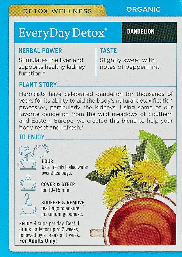Organic EveryDay Detox Dandelion Tea 16 Count