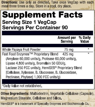 Fast Food Enzymes 90 Count
