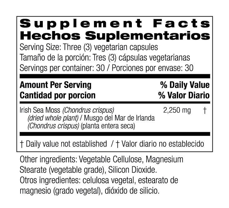 Irish Sea Moss 90 count