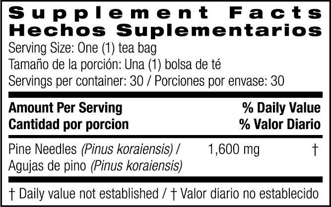 Pine Needle Tea 30 Count