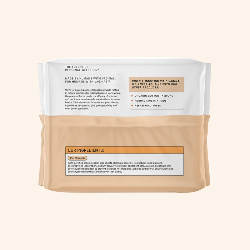 Organic Cotton Cover Heavy Flow Overnight Pads 16 Count