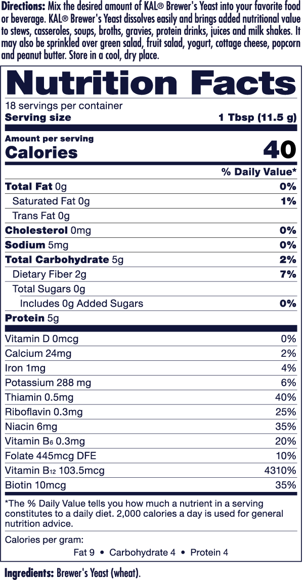 Brewers Yeast Powder 7.4oz.