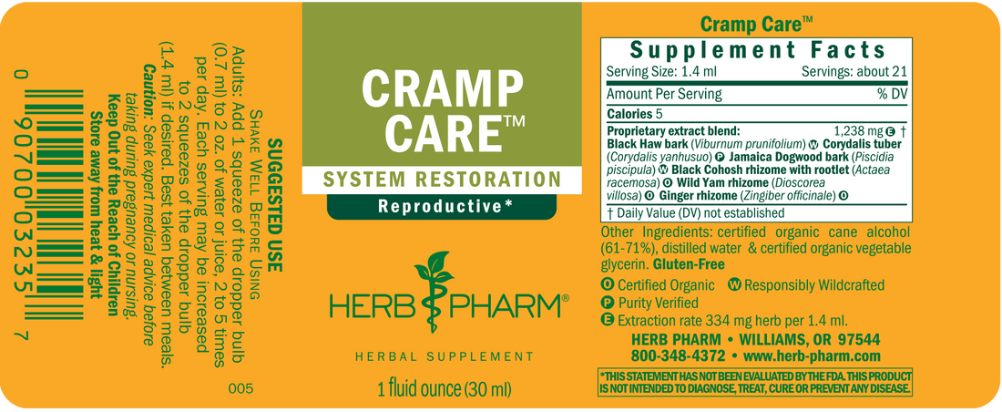 Cramp Care Tincture 1oz.