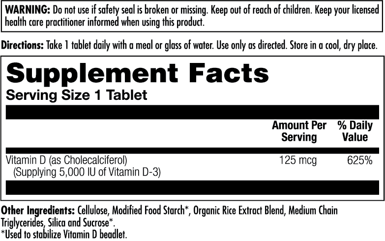 D3 125mcg 60 Count
