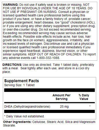 DHEA 25mg 60 Count