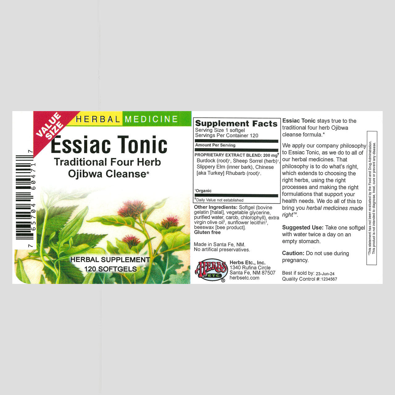 Essiac Tonic 120 Count