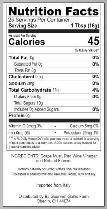 Garlic Dark Balsamic Vinegar 12.68oz.