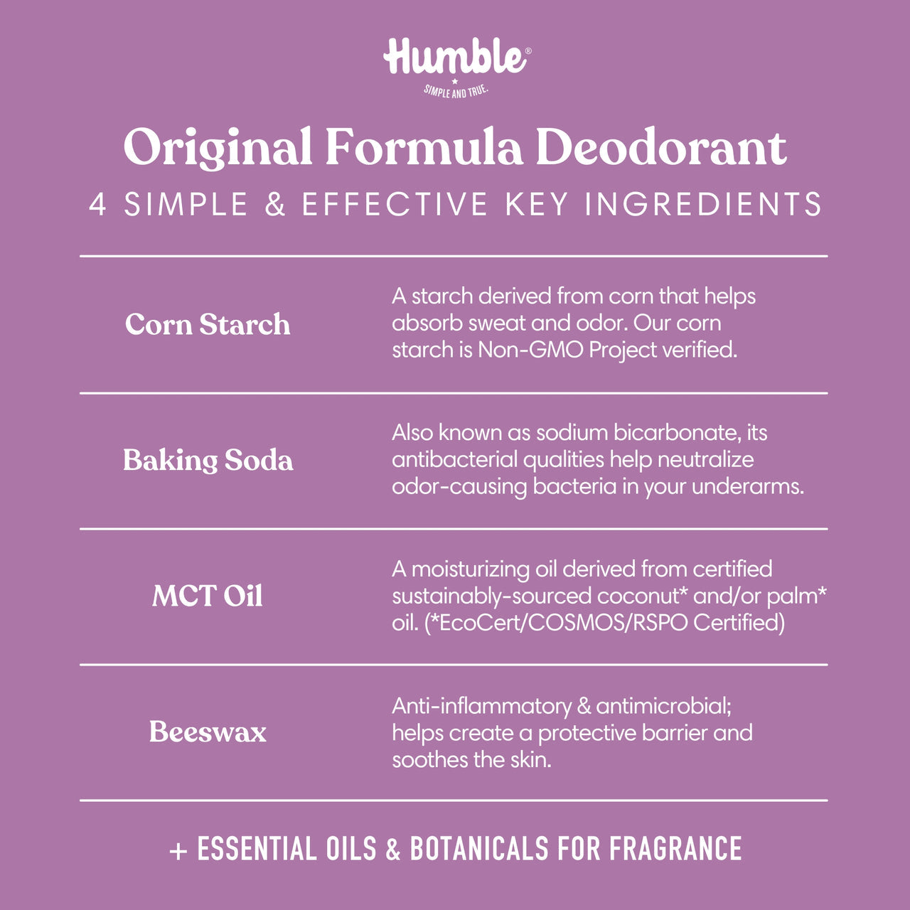 Humble Deodorant Stick Mountain Lavender 2.5oz.
