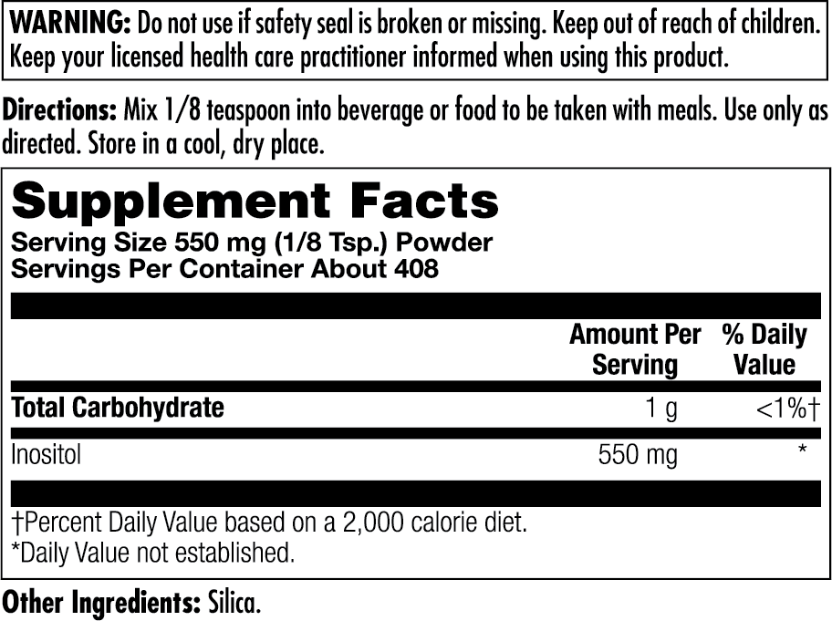 Inositol 550mg Powder 8oz.