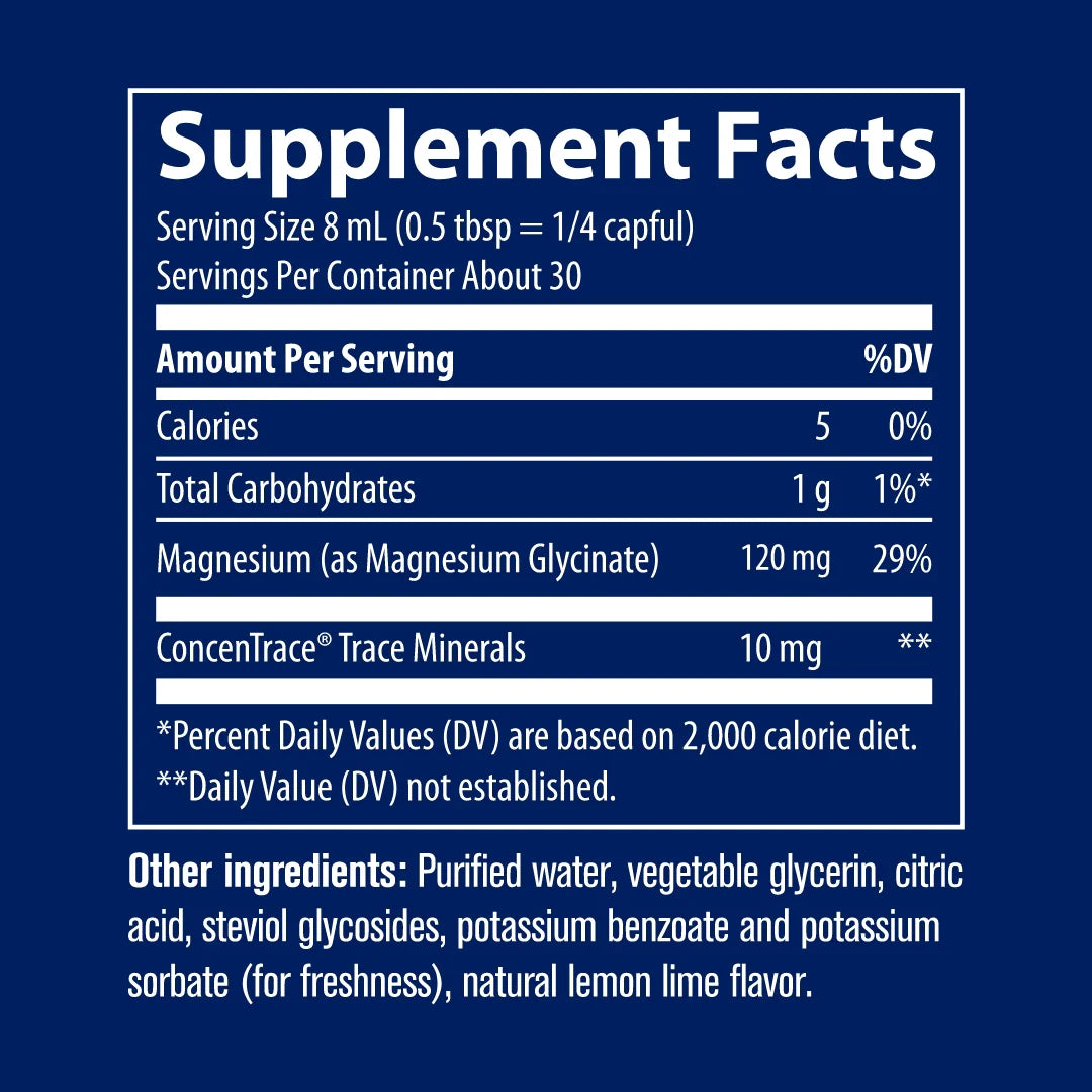 Liquid Magnesium Glycinate Lemon Lime 8oz.