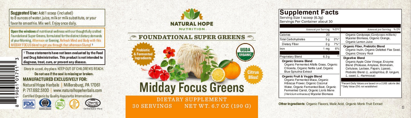 Midday Focus Greens 30 Servings