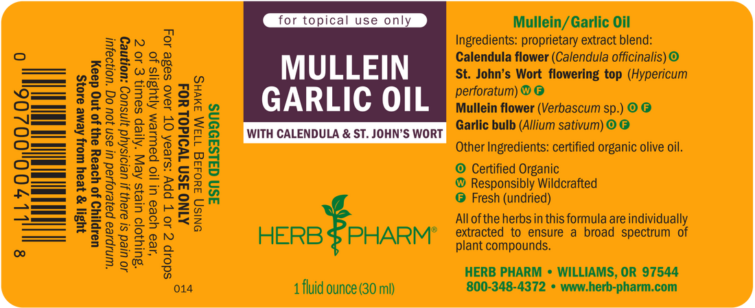 Mullein Garlic Ear Oil 1oz.