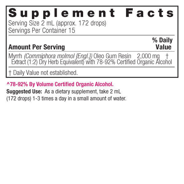 Myrrh Gum Fluid Extract 2000mg 1oz.