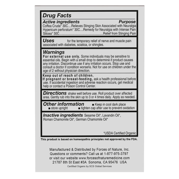 Organic Nerve Pain Management Roll On 4ml.