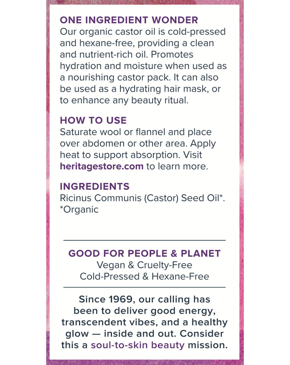 Organic Castor Oil Cold Pressed (Glass Bottle)