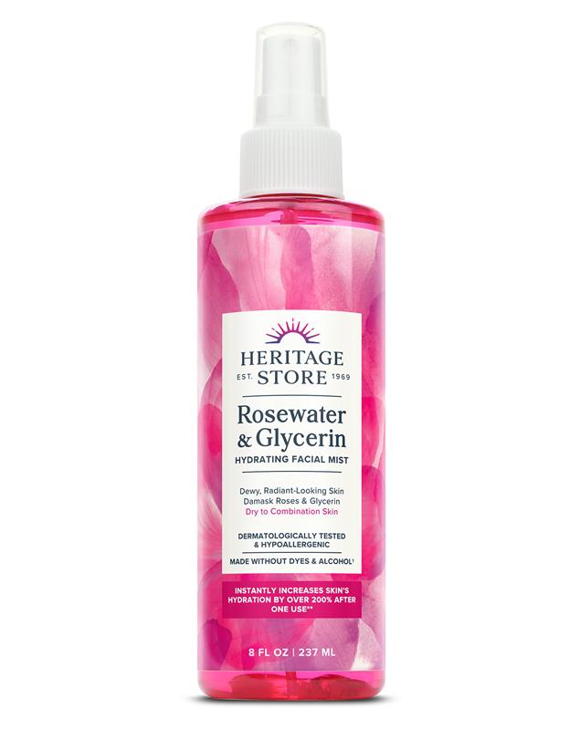 Rosewater & Glycerin w/ Atomizer Hydrating Facial Mist 8oz.