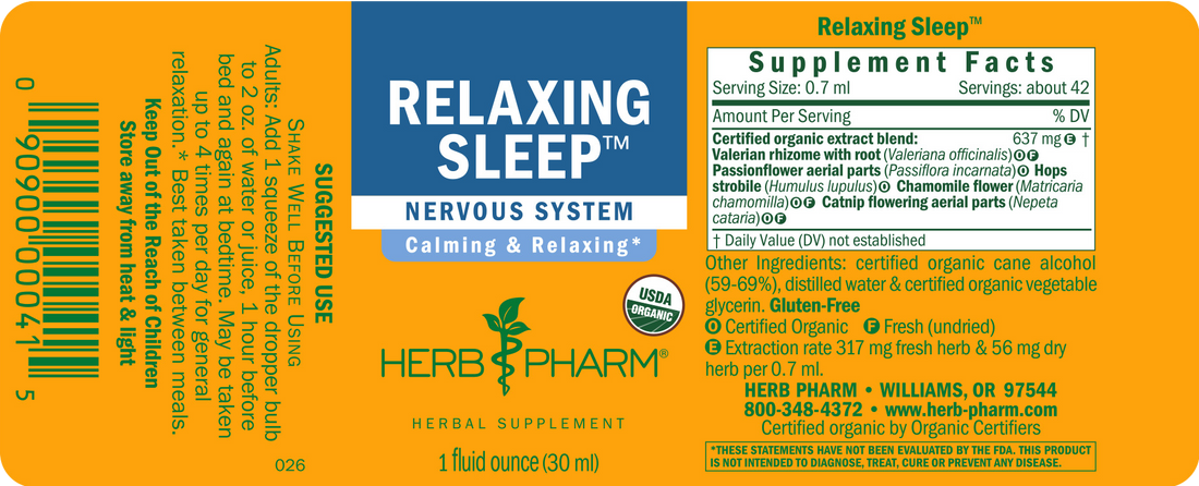 Relaxing Sleep Tincture 1oz.