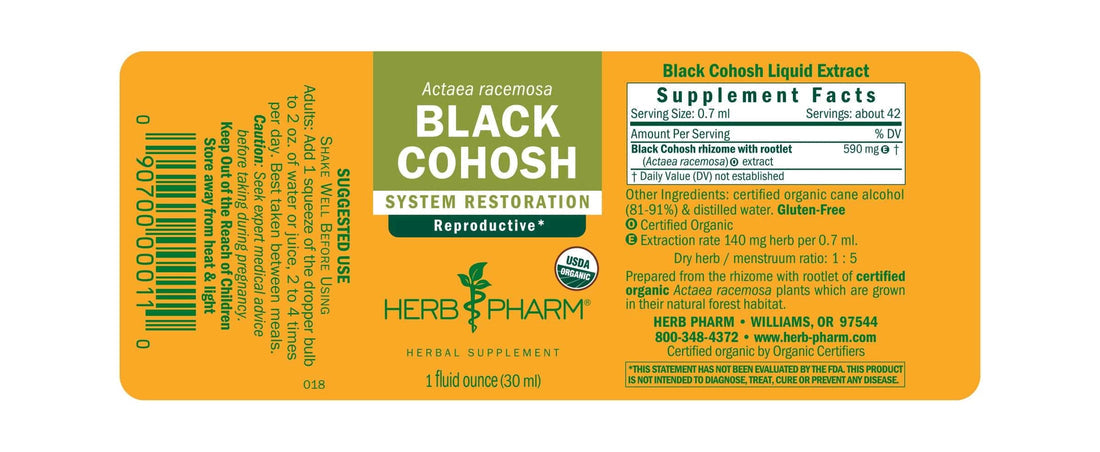 Black Cohosh Extract Tincture 1oz.