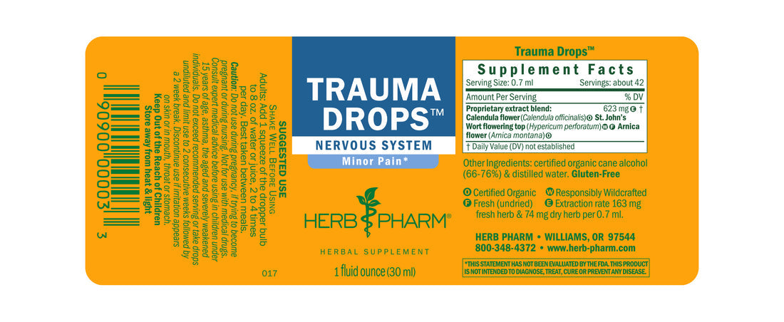 Trauma Drops Tincture 1oz.