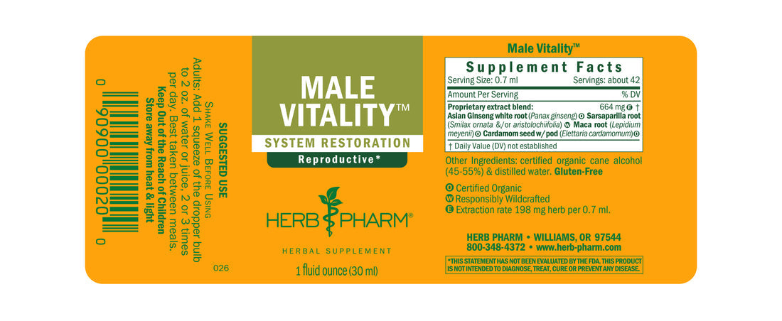 Male Vitality Tincture 1oz.