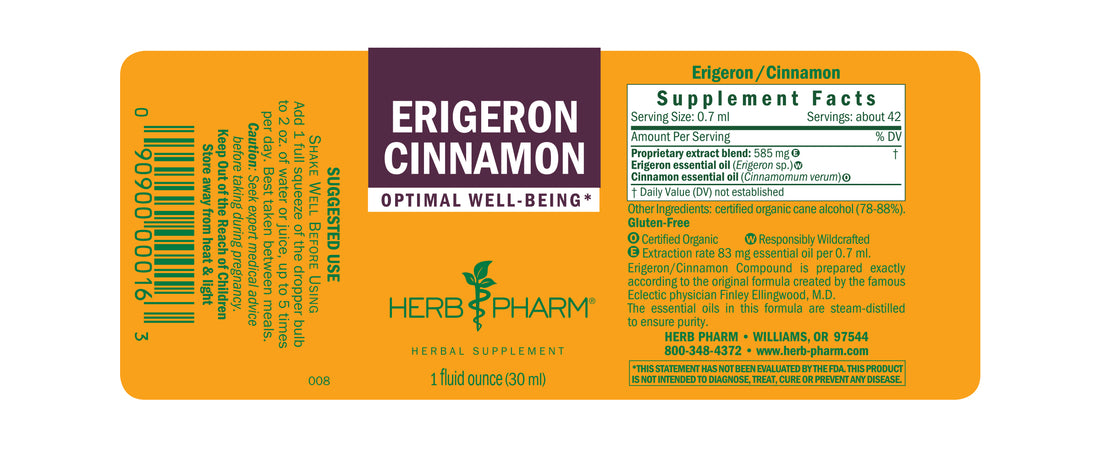 Erigeron Cinnamon Extract Tincture 1oz.
